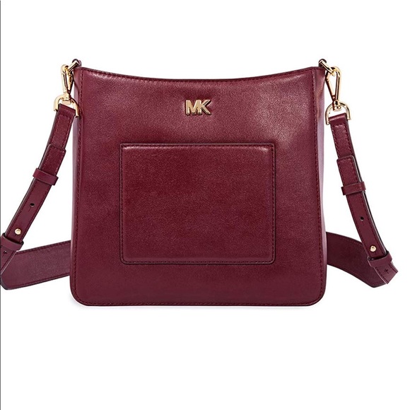 michael kors gloria leather messenger